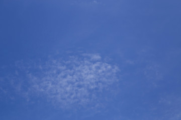 Blue sky background and white clouds.