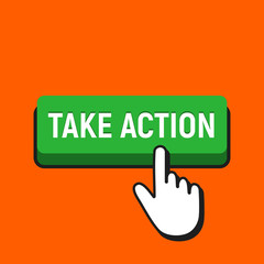 Hand Mouse Cursor Clicks the Take Action Button.