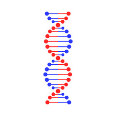 DNA strand symbol. Isolated on white background