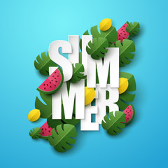 Summer background. Vector illustration.