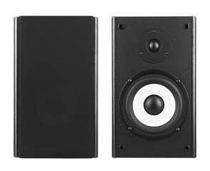 Wood Loud Speakers on White