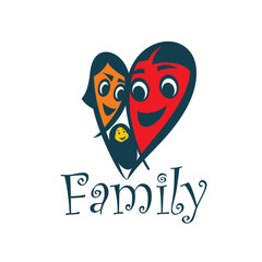 Naklejka na ściany i meble vector family logo