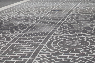 Fototapeta premium Chinese symbols on road