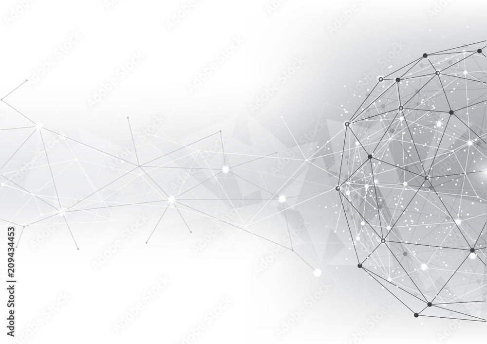 Poster background abstract polygon data technology communication vector design illustration
