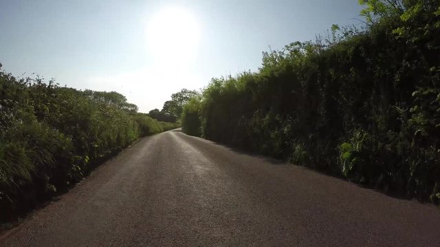 POV Driving through the Quantock Hills in Somerset, England TIMELAPSE