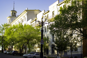 Khabarovsk, Russia - May 18, 2018: Shevchenko street