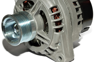 detail for the repair of a machine, a product made of metal, a spare part on a white background,