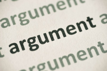 word argument printed on paper macro