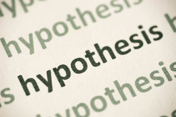 word hypothesis  printed on paper macro