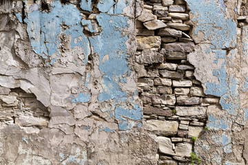  the old broken wall and brick