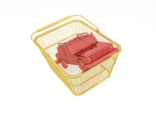 Red car in basket