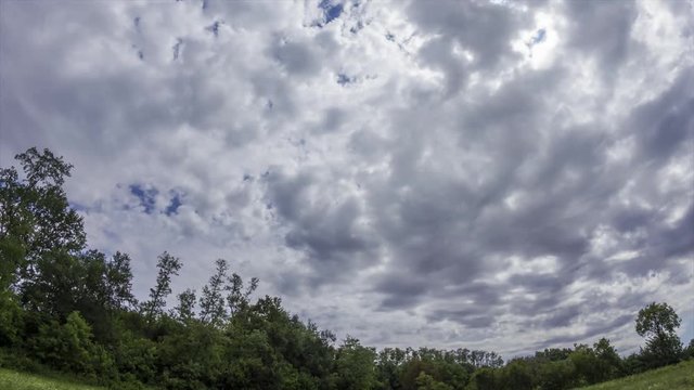 Timelapse of an overcast summer sky