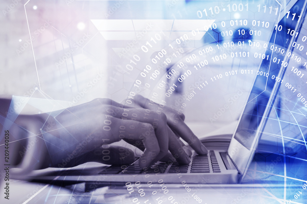 Poster technology and computing concept