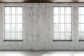 Contemporary interior with copyspace