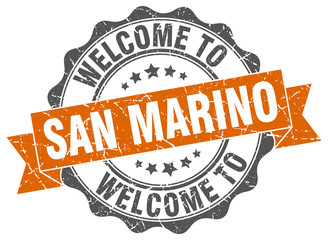 San Marino round ribbon seal