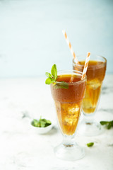 Homemade refreshing iced tea