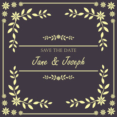 wedding invitation template. vector illustration