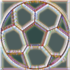 Drawing a soccer ball  with a neural network effect 