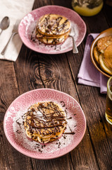 Chocolate banana pancakes