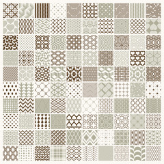 Vector ornamental seamless backdrops set, geometric patterns collection. Ornate textures made in modern simple style.