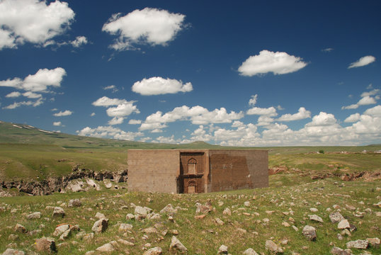 Restored Seljuk palace in Ani, Turkey