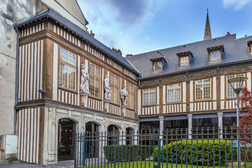 Half-timbered house in  Rouen, France