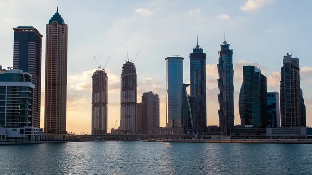 Skyscraper Business Bay Dubai time-lapse