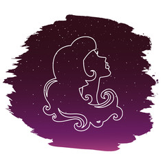 Zodiac sign - virgo. Vector illustration