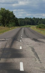 Country asphalt road.