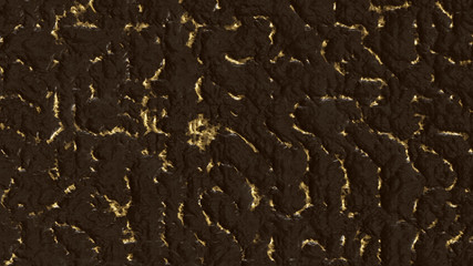 Black and Gold Displaced Wave Pattern 