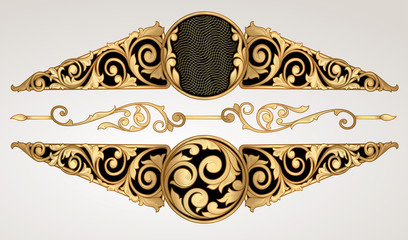 Golden ornate decorative design