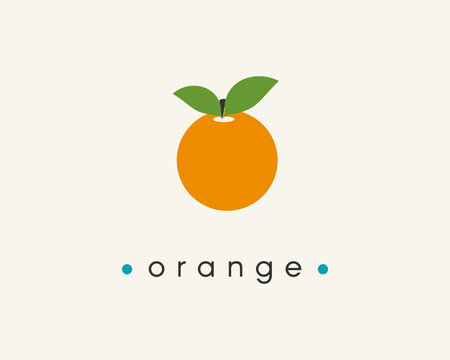 Flat colorful orange icon
