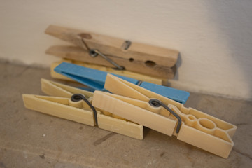 Background with clothespins