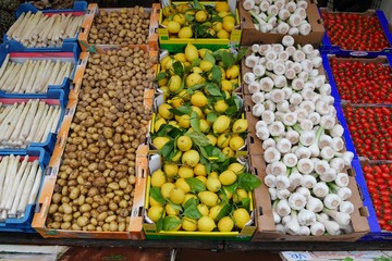 Colorful Vegetables at market in Copenhagen, Denmark