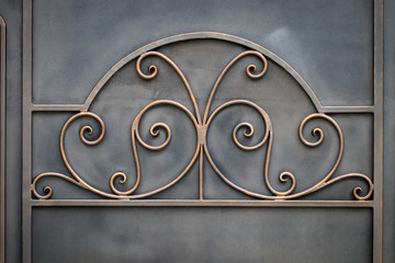 The fragment of forged metal products. close-up