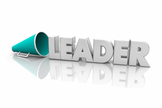 Leader Manager Leadership Executive Megaphone Bullhorn 3d Render Illustration