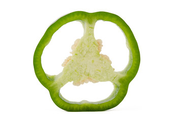 Gr&uuml;ne Paprika Ring Nahaufnahme