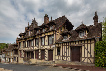 Timber framed house where the composer Maurice Ravel lived in Lyons la foret, Haute Normandy, France