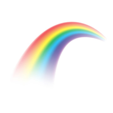 Rainbow Realistic On Transparent Background. Vector Isolated Rainbow Arch Design Concept