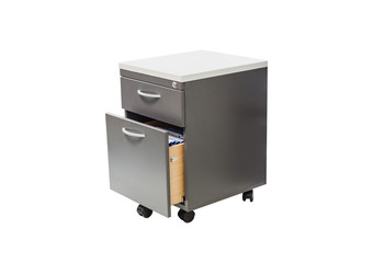 file cabinet for keeping important documents in the work office, isolated with white background.