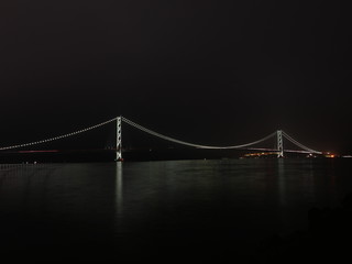 Fototapeta na wymiar 明石海峡大橋の夜景 