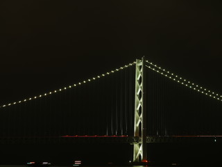 明石海峡大橋の夜景
