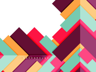 Multicolored abstract geometric shapes, geometry background for web banner
