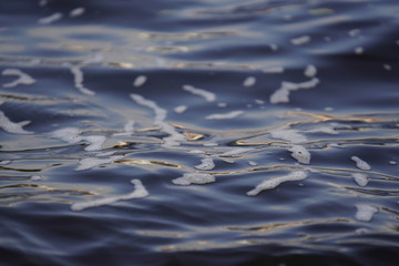 Small water waves on a river