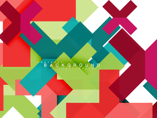 Multicolored abstract geometric shapes, geometry background for web banner