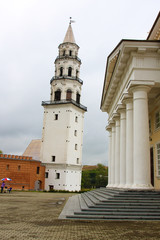 Leaning Tower of Nevyansk and ortodox church? Russia