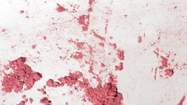 melting cube of ice onn pink makeup powder Makeup texture macro