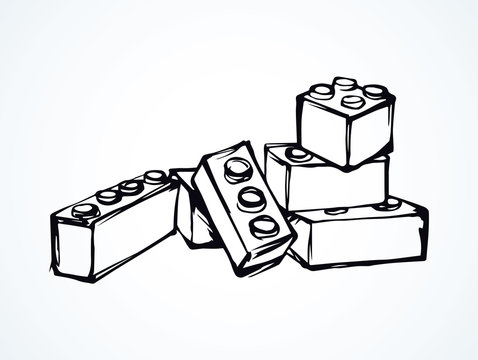 Lego. Vector drawing Stock