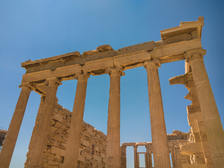 The Erechtheion or Erechtheum is an ancient Greek temple