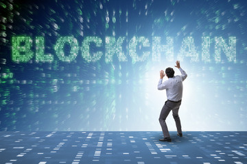 Fototapeta premium Businessman confused about all cryptocurrencies